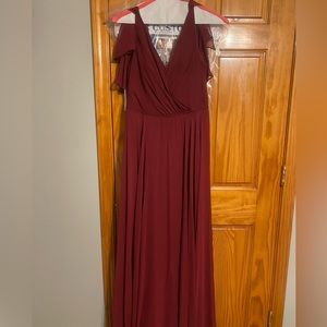 Eva burgundy bridesmaid dress!